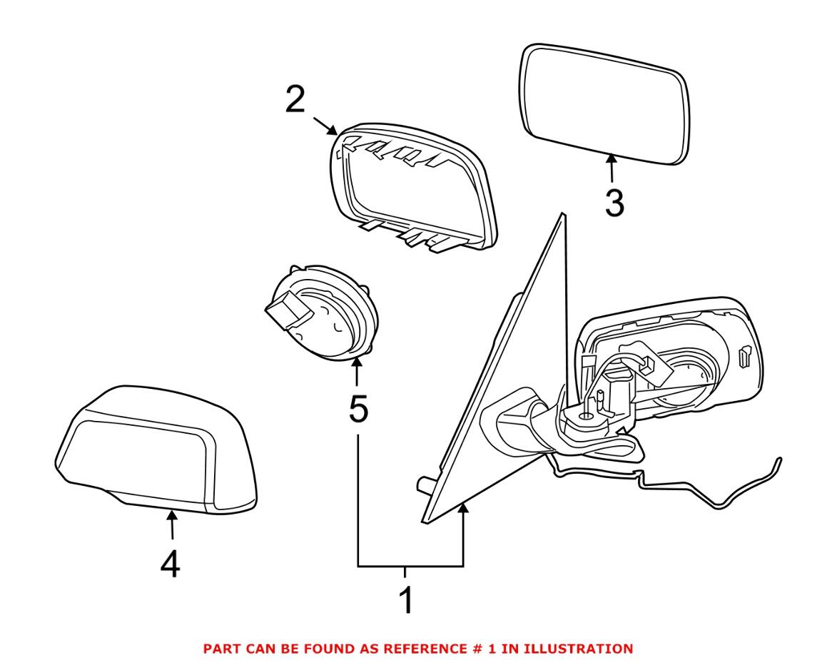 Side Mirror Housing - Passenger Side (Heated)